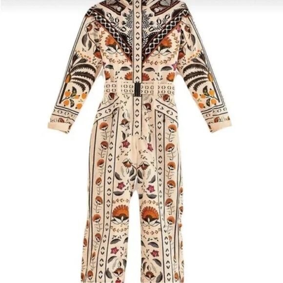Farm Rio Sand Palms Paradise Ski Jumpsuit S - Picture 3 of 6